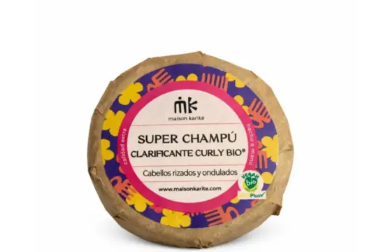 Maison Karité Sólido Super Champú Clarificante CurlyBio Papel Kraft 75g